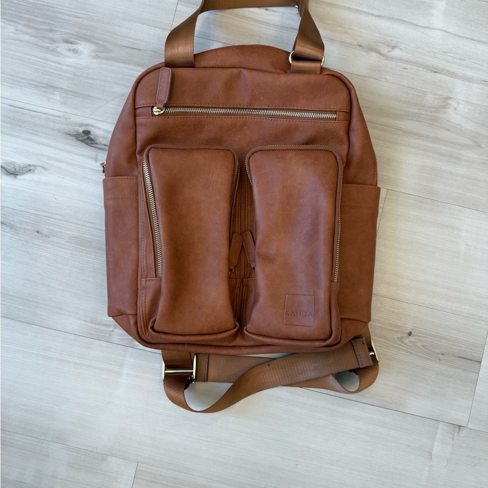 Brown Leather Backpack